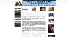 Desktop Screenshot of clubk9-felinepetsit.com